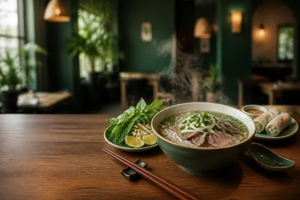 Món phở trong thực đơn minh họa